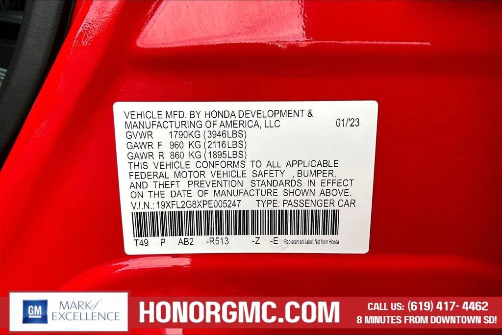 2023 Honda Civic Hatchback Sport