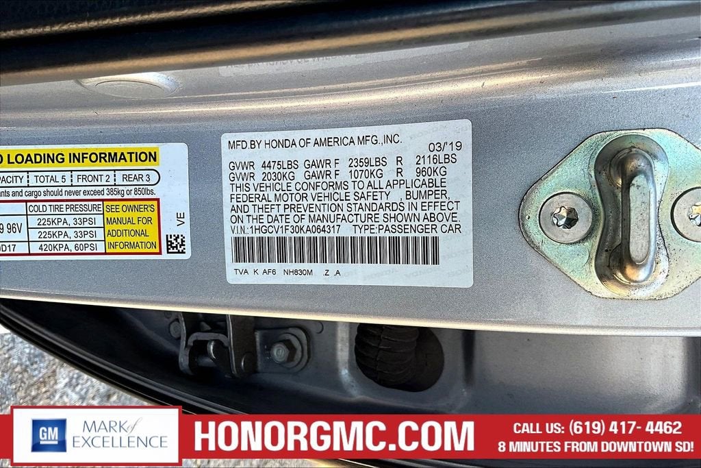 2019 Honda Accord Sedan Sport 1.5T