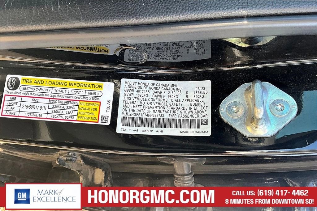 2023 Honda Civic Sedan EX