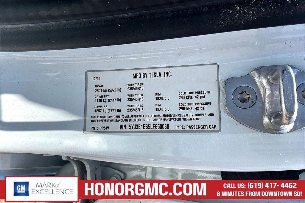 2020 Tesla Model 3 Long Range