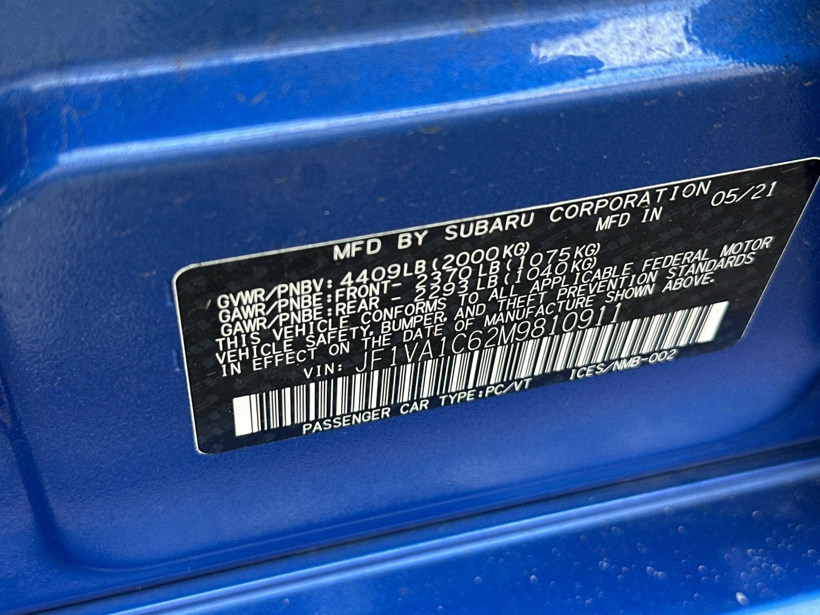 2021 Subaru WRX Premium