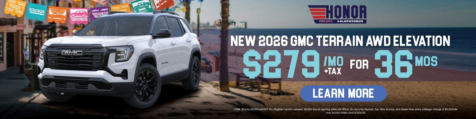 Lease $279/Month on 2026 GMC Terrain