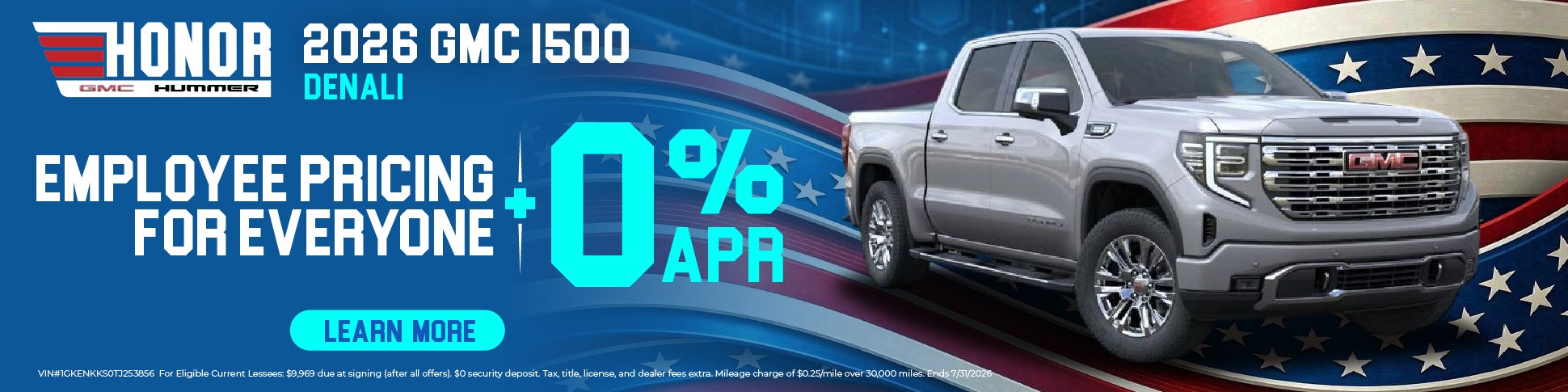 Employee Pricing + 0% APR 2026 GMC Sierra 1500