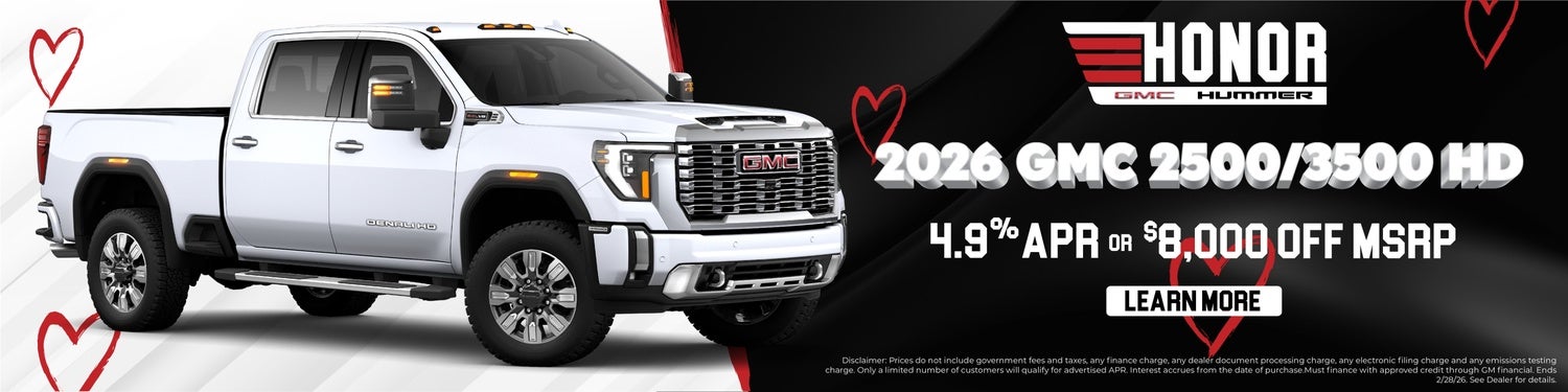 4.9% APR On 2026 GMC 2500/3500 HD