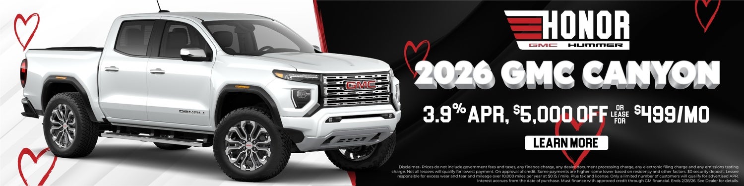 3.9% APR On 2026 Gmc Canyon