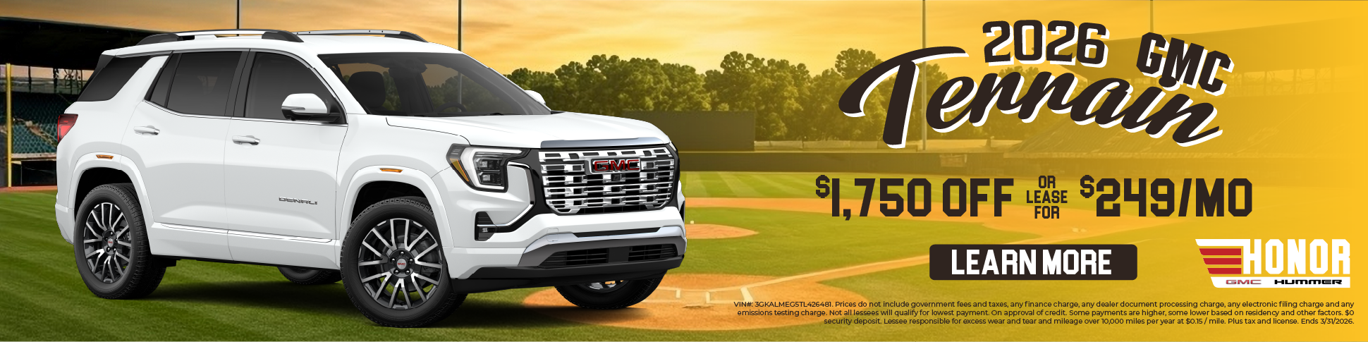 $1700 Off on 2026 GMC Terrain