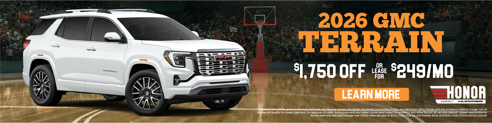 $1700 Off on 2026 GMC Terrain
